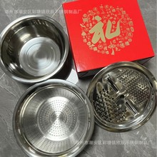 厨房不锈钢盆套装礼盒装彩盆五件套多用洗菜盆沥水篮刨丝盘三件套