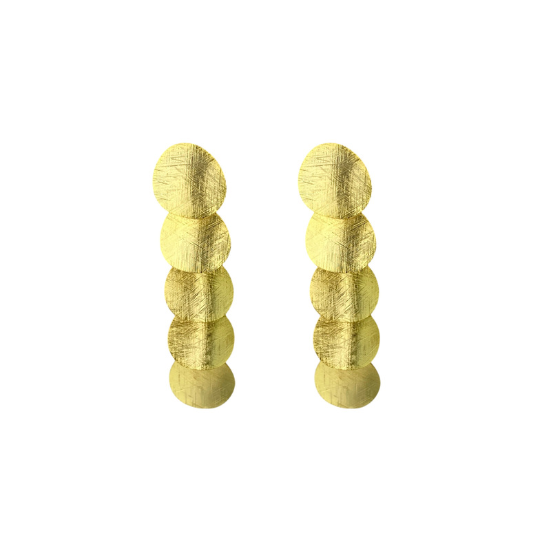 小众设计欧美高级感独特个性几何不规则圆片流苏耳夹轻奢气质耳钉|undefined