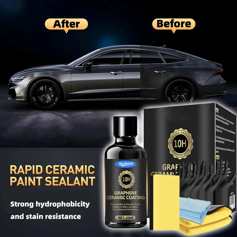Кросс-граничная автомобильная графеновая керамическая покраска 10H, антиоксидантное кристаллическое покрытие, водостойкое покрытие, герметик, средство для ухода за лакокрасочным покрытием.