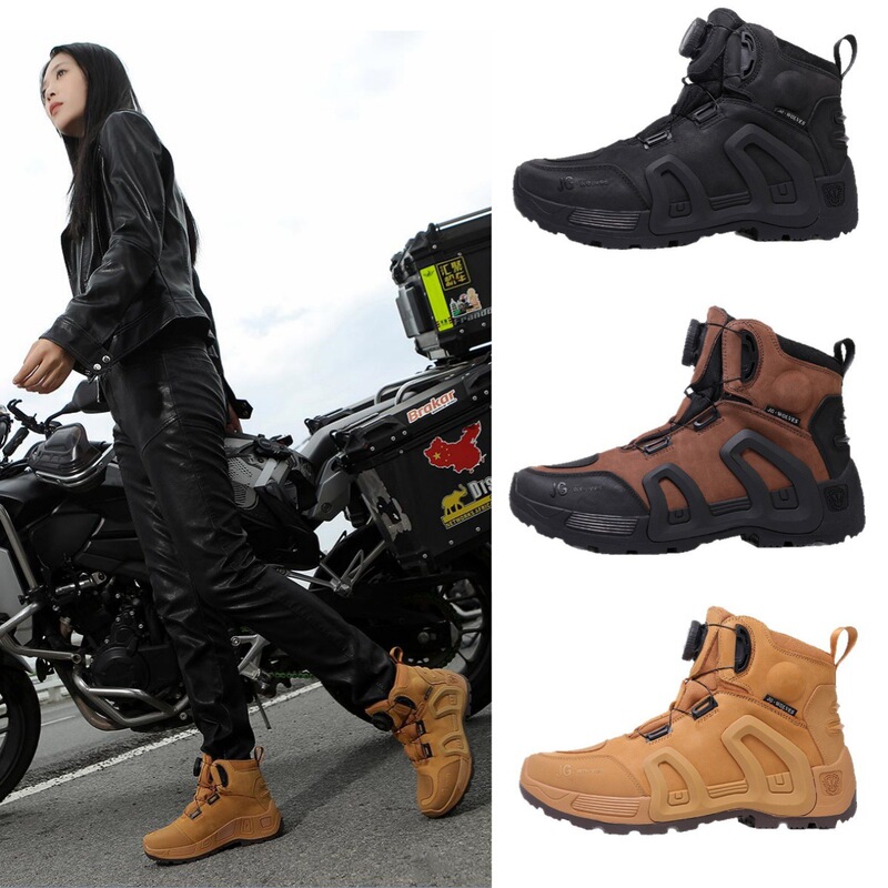 Manufacturer's new cross-border model nine-studded motorcycle riding boots for men, motorcycle riding shoes for women, anti-fall and anti-slip shoes Manufacturer's new cross-border model nine-studded motorcycle riding boots for men, motorcycle riding shoes for women, anti-fall and anti-slip shoes