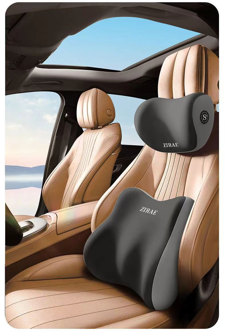 Car Headrest Lumbar Support Pillow Seat Cushion Neck Pillow Lumbar Support Car Backrest Cushion