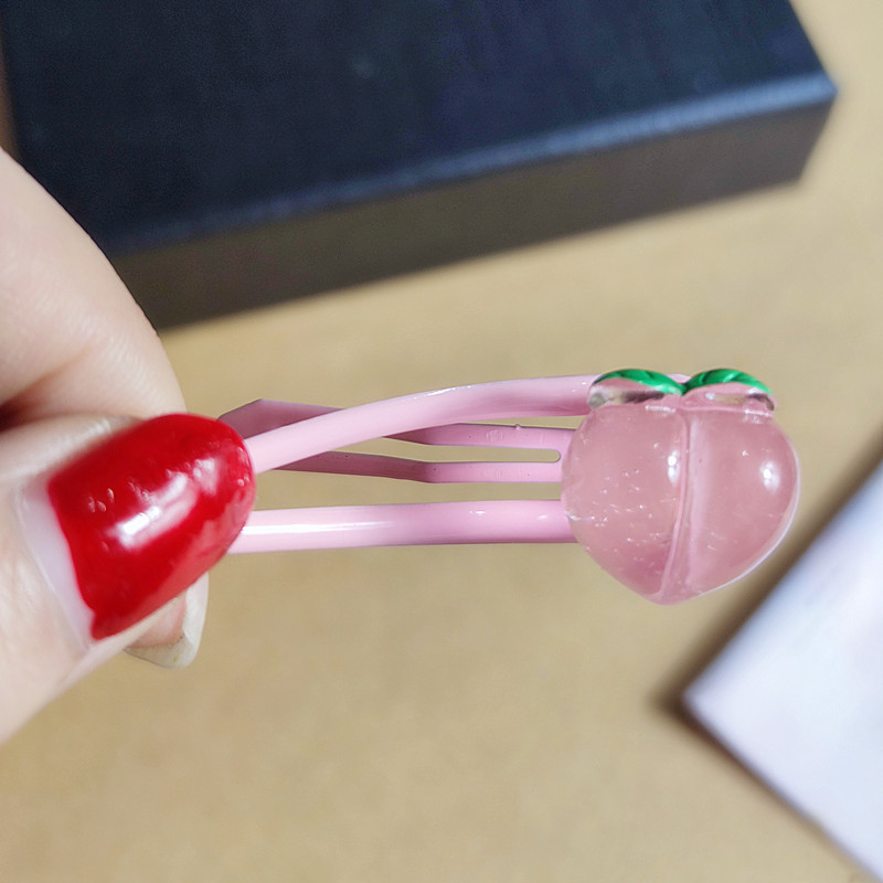 Pink Peach Hairpin