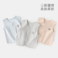 Small Ugly Duckling Baby Vest Spring and Autumn Thin Cotton Cardigan Outer Wear Stomach Protection for Girls and Boys Children Puffer Vest Dropshipping