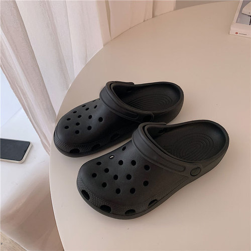 Nurse hole shoes couple cute anti-slip EVA beach sandals home set DIY accessories slippers women college style