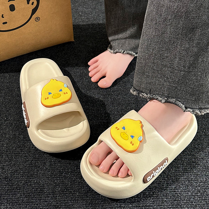 New Summer Sandals and Slippers for Women Couple's Feeling Anti-slip Wear-resistant Indoor Wear-resistant Men's Anti-slip Bath for Home and Outer Wear