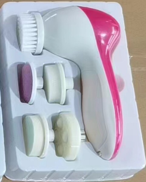 Cross-Border Wholesale Five-In-One Facial Cleansing Instrument Electric Facial Cleansing Instrument Face Brush Facial Cleansing Instrument Massage Beauty Instrument Gift