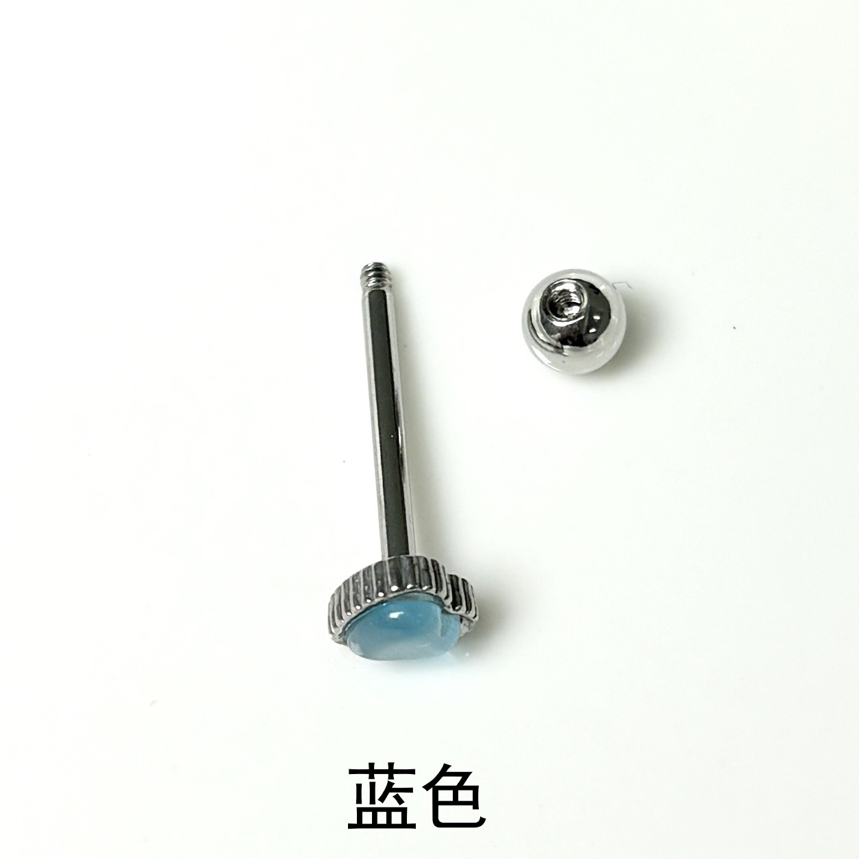 Labret stud lip piercing jewelry styling detail