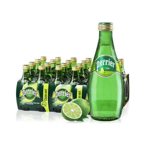 French imported Paris water sparkling soda 330ml*24 lime lemon flavor mineral water full case beverage wholesale