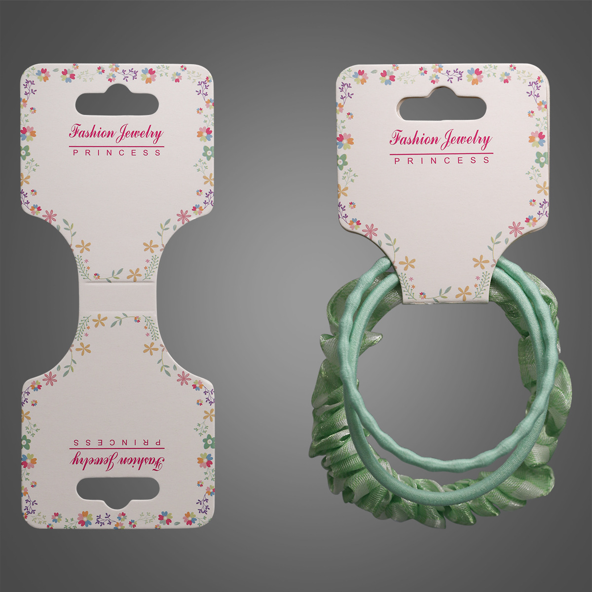 韩版发圈饰品发卡发绳卡片卡纸 diy头饰配件皮筋对折印花卡片