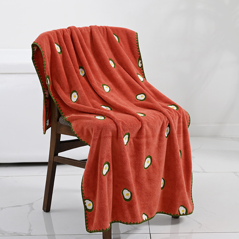 130g Weight Towels, Bath Towels Home Textiles & Decor Type Coral Fleece Material Cherry, Strawberry, Pineapple Pattern Casual Style Casual Cherry Strawberry Pineapple Coral Fleece Towels Bath Towels Towels 3