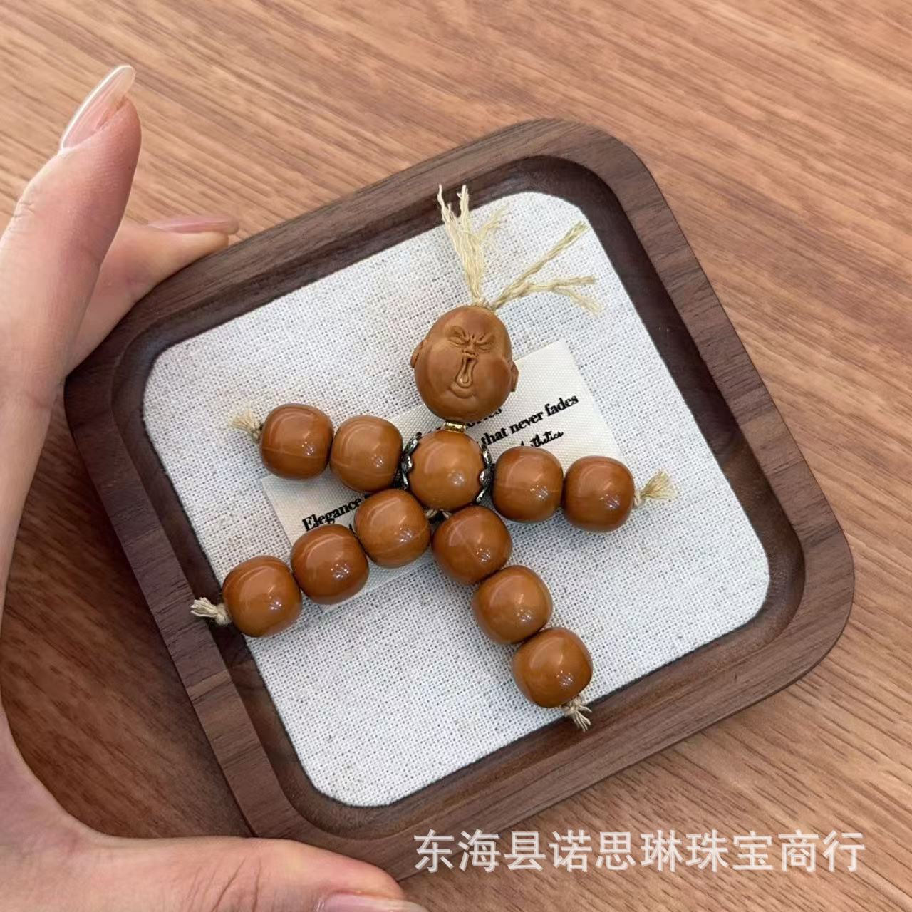 新品橄榄核猴头手把件文玩时尚饰品佛珠手串文玩小提溜可爱百搭