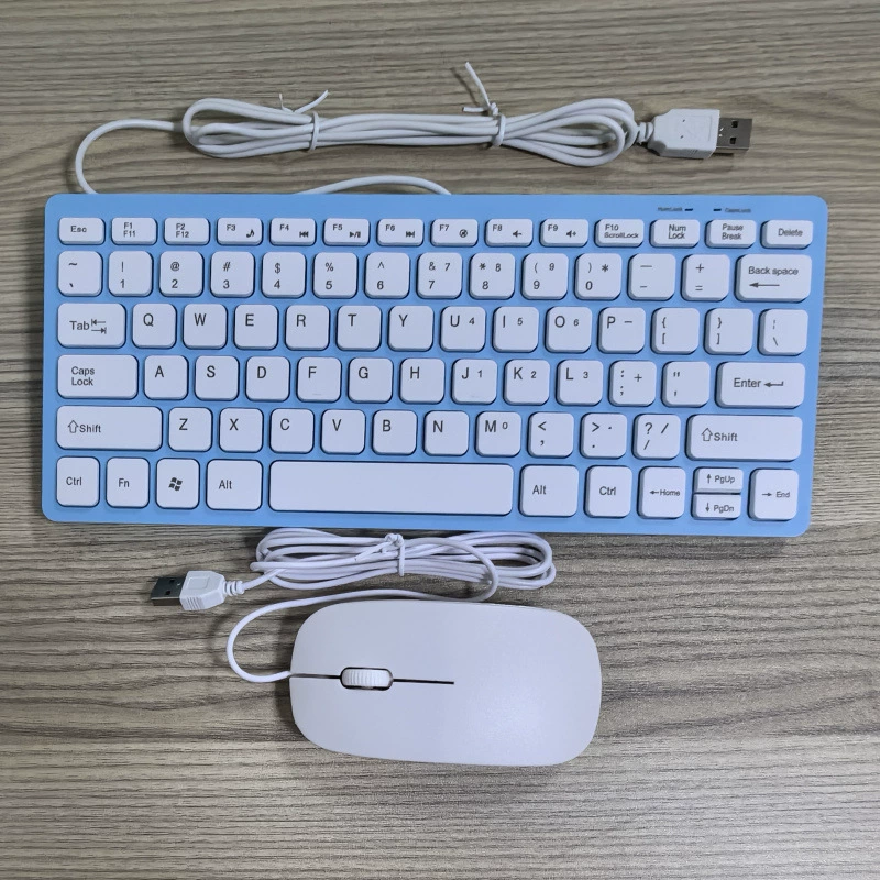 Laptop, small keyboard, mouse, set, acrylic calligraphy for office