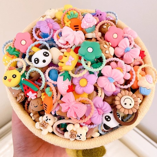 Korean version of children's hair tie headband, baby's high-looking hair accessory, small rubber band, high elasticity hair band, does not hurt hair, headgear for women