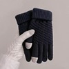 Winter keep warm velvet gloves, cute Japanese set for elementary school students, plus size