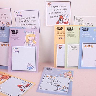 ins Leave a message lovely Cartoon Sticky student Hearts ins Sticky notes N cartoon stickers