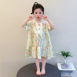 女童夏季连衣裙2026新款儿童睡裙女宝宝夏季空调服洋气公主短袖
