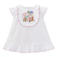 (Спот) Miki cs Богатый кролик 24SS house для девочек, хлопок мягкий лотос, маленькие летающие рукава
