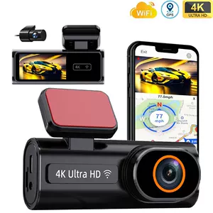 4K Ön Arxa İkili Qeyd HD Gecə Görüşü Park İzləmə GPS Dəstəyi
