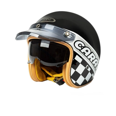 Commuting, Electric Vehicles, Unisex, Motosiklet kaskı (dəbilqə) - c500-black-and-white-grid-m-size-54-56cm