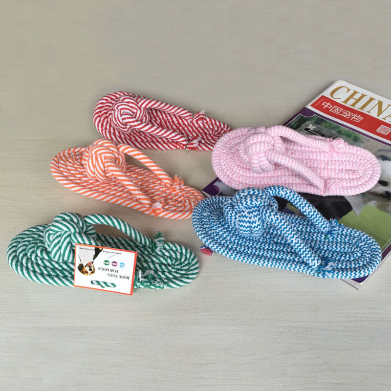 (2개) 개 장난감 MOLAR 슬리퍼 테디 코키 보메 매듭 장난감 우유 개 작은 개 접착제 애완 동물 매듭