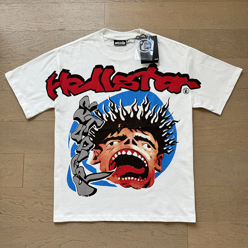 新型美潮Hの星シリーズプリント双紗純綿カジュアル男女夏カジュアルゆったり半袖tシャツ|undefined