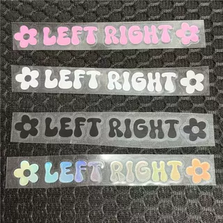 跨境英文left right字母左右花朵汽车后视镜镜子装饰贴纸贴花英文