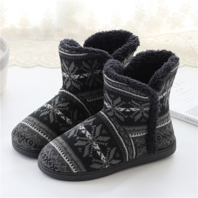Gaobang Cotton-padded shoes slipper Autumn and winter With the bag The thickness of the bottom Plush man keep warm Home Boots non-slip indoor slipper