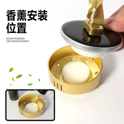 Car ornaments, Solar-Powered Car Fragrance Ornament