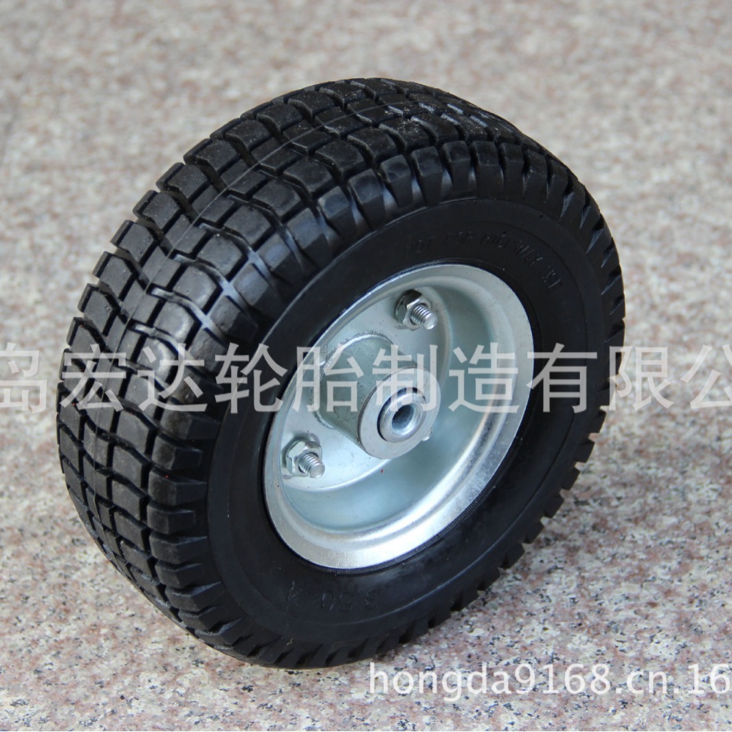 供应9×350-4 9寸 PU发泡轮子 免充气手推车轮子  货仓车轮子