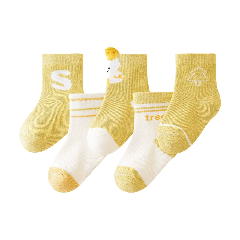 Демисезонные детские knee socks с рисунком для newborn, 0–10 лет, прочный хлопок, средняя длина