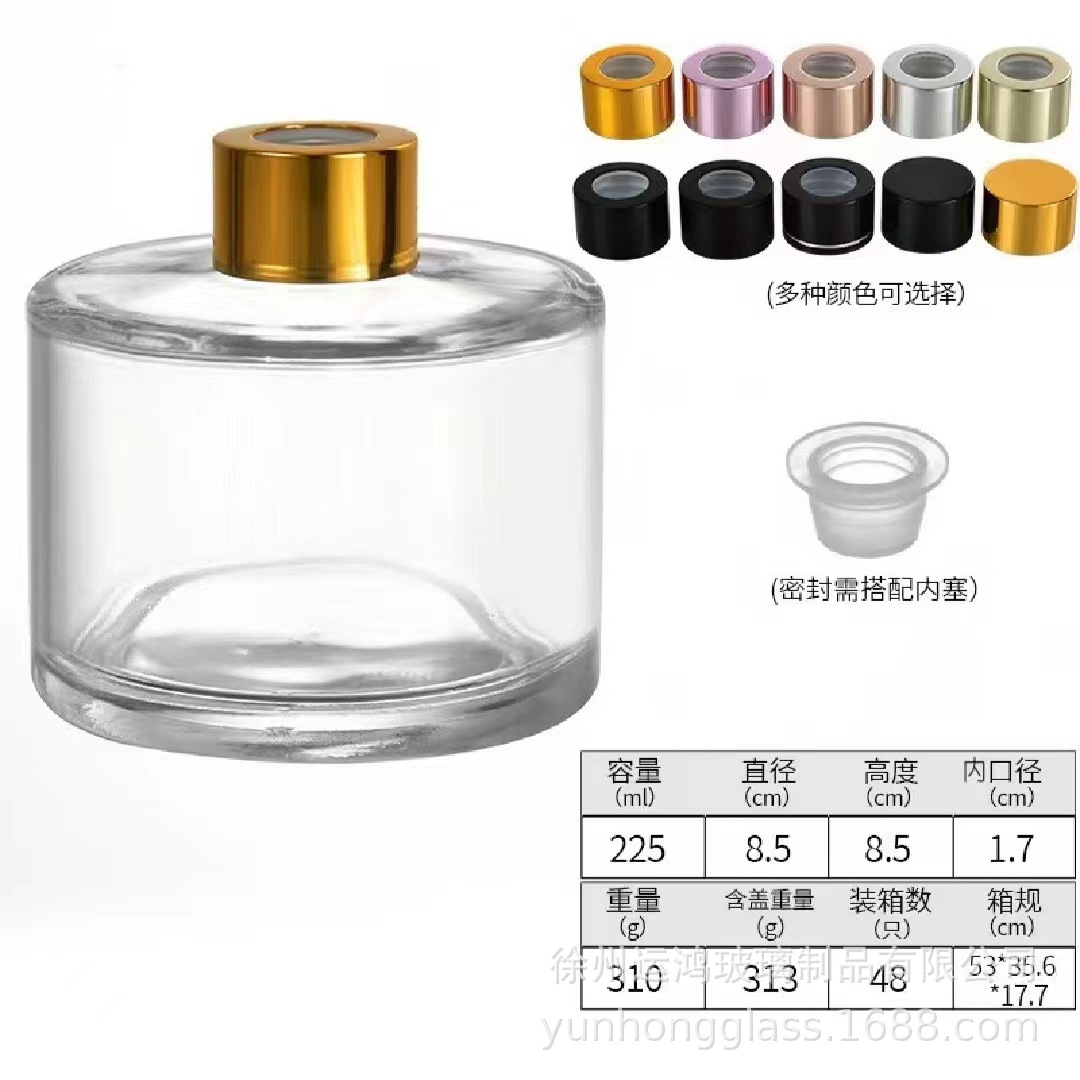 En stock botella de aromaterapia botella vacía taza de cera color botella cilíndrica color de ratán fragancia esmerilada botella vacía botella de perfume sin fuego