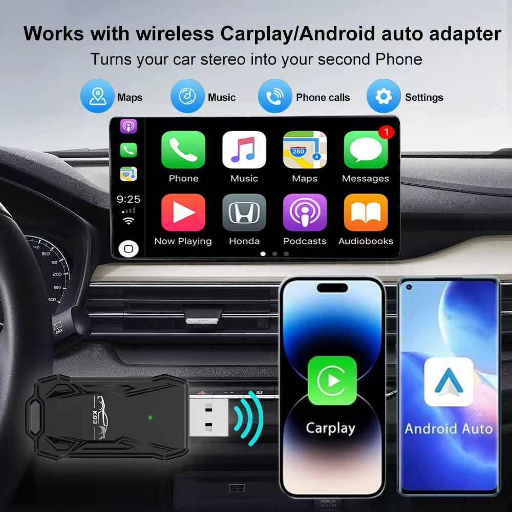 K83 Беспроводной CarPlay двухв- один Apple Android Auto Моторы Интеллектуальное соединение Carplay Box