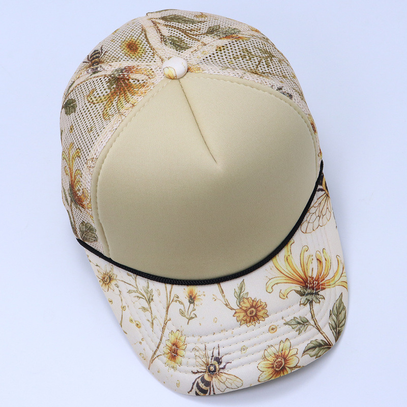 Cross-Border New Summer Trucker Mesh Hat Outdoor Casual Sun Hat American Fashion Breathable Sun Protection Baseball Cap for Men and Women