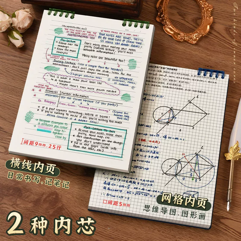 Removable Notebook, A5/B5/A4 tear-off sheets, 60 pages, multi-color covers