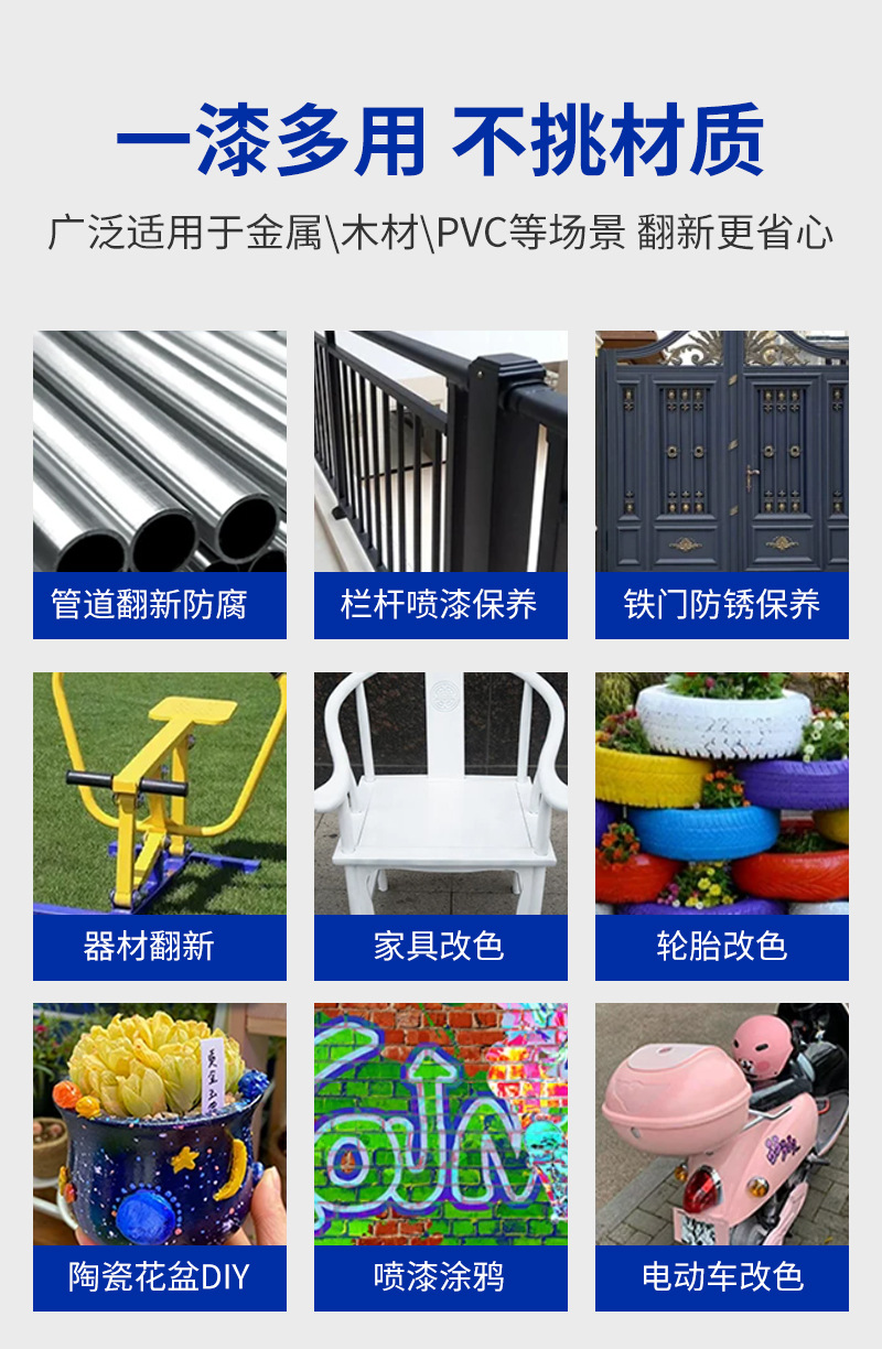 New Matte Anti-Rust Paint for Metal Color Change and Graffiti, Large Capacity Handheld Automatic Car Spray Paint Wholesale