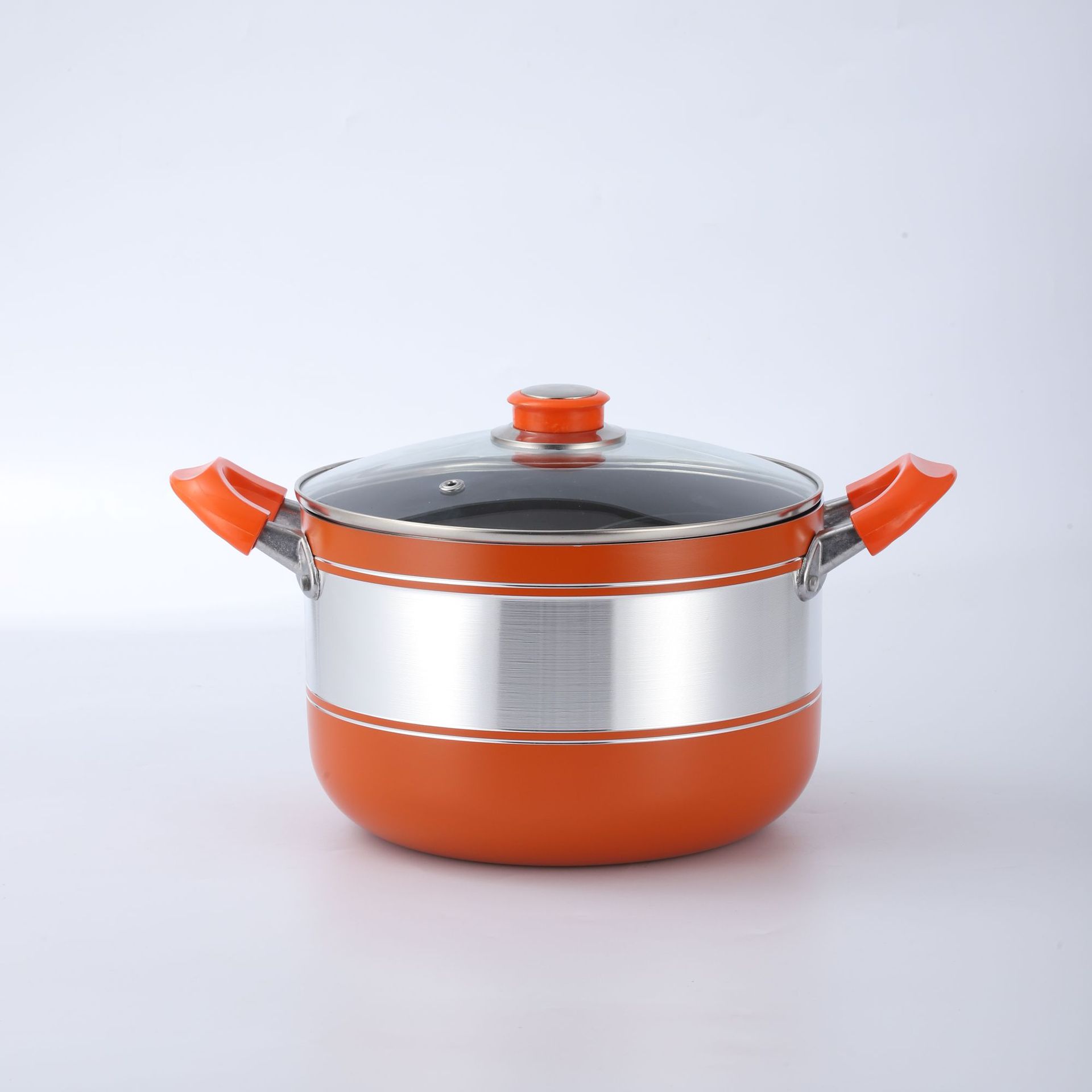 Olla de sopa doméstica multifuncional transfronteriza nueva olla de gran capacidad olla de vapor olla de cocción olla antiadherente binaural con tapa al por mayor