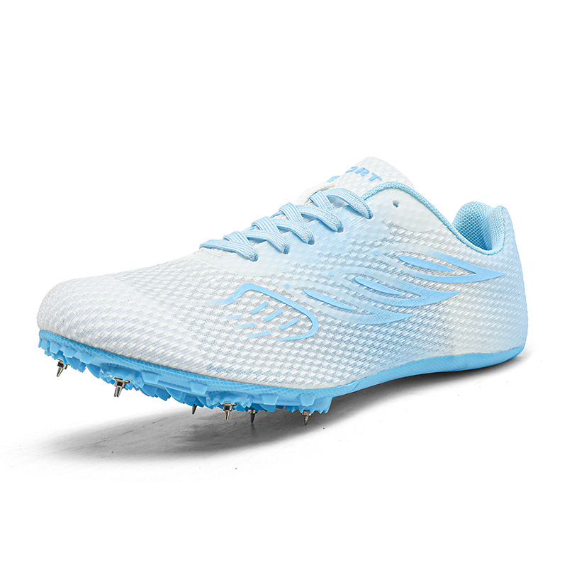 Nuevos zapatos de atletismo transfronterizos zapatos de entrenamiento juveniles hombres y mujeres atletismo fútbol correr zapatos de uñas deportivas