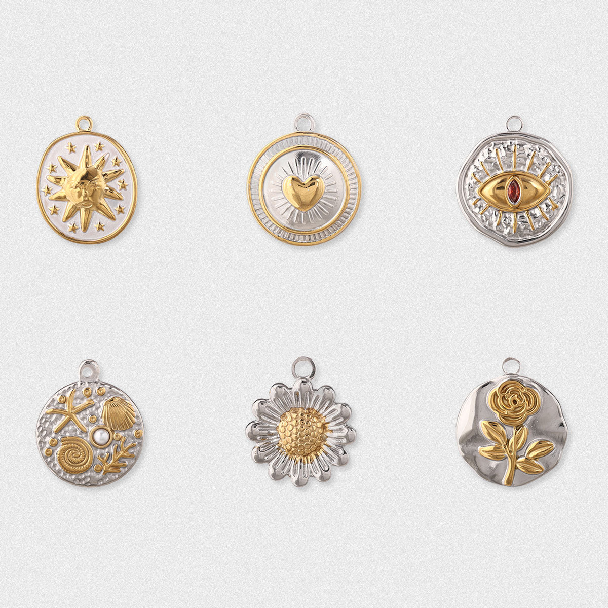 Decoding European and American Stainless Steel Necklaces, Accessible Luxury Niche, Versatile Pendant Accessories, DIY Jewelry, Cross-Border Hot Selling White Gold