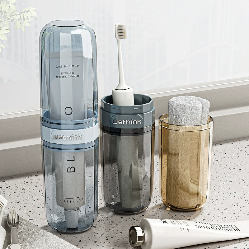 Прозрачная чашка для полоскания рта для путешествий Чашка для чистки зубов Легкий набор для хранения