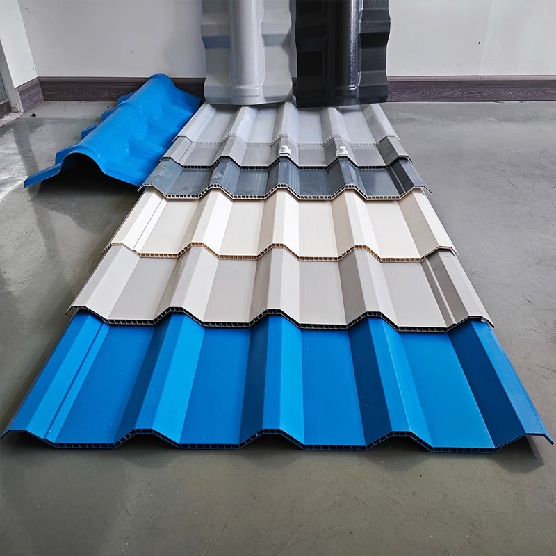 pvc中空瓦10mm加厚双层瓦大型厂房屋顶隔热防腐塑料瓦片厂家直销