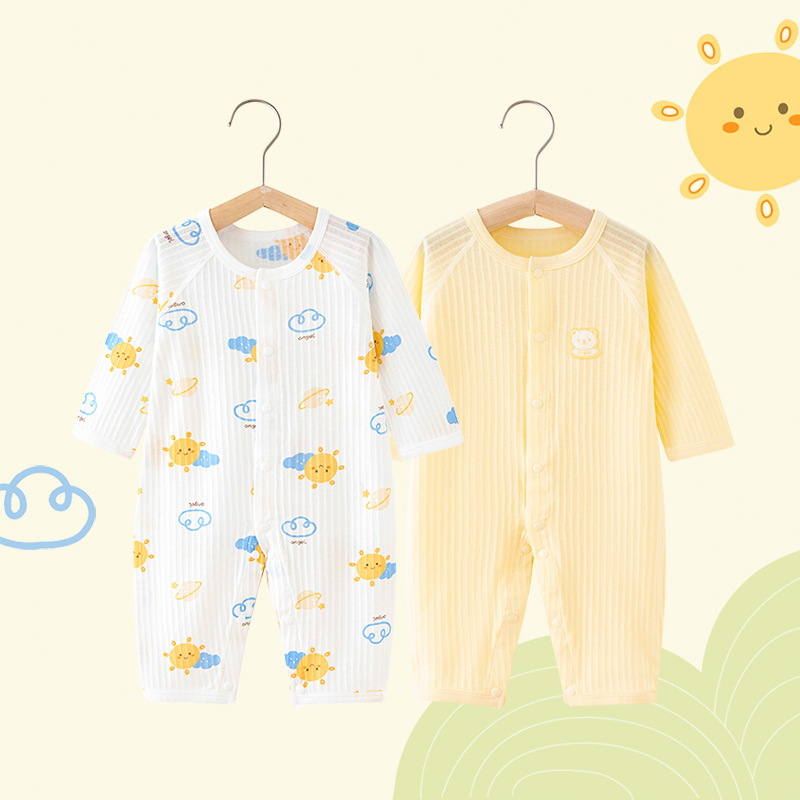 Children's summer thin cotton autumn bodysuit for new born