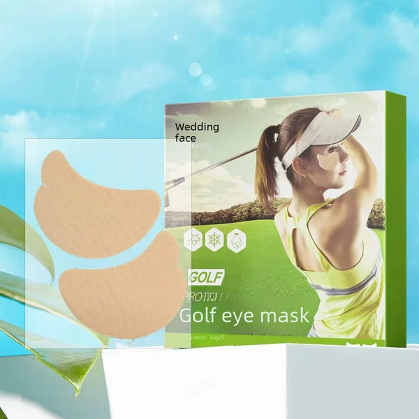 A6 Wedding Golf Protective Eye Mask 5 Pairs/Box Hydrogel Spring and Summer Uv Knitted Stretch Fabric Eye Mask