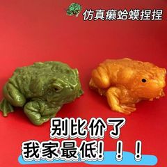 ニガエル型のストレス解消グッズ、リアルなカエル型の面白い粘土感のソフトトイ、リラックスとストレス解消に最適