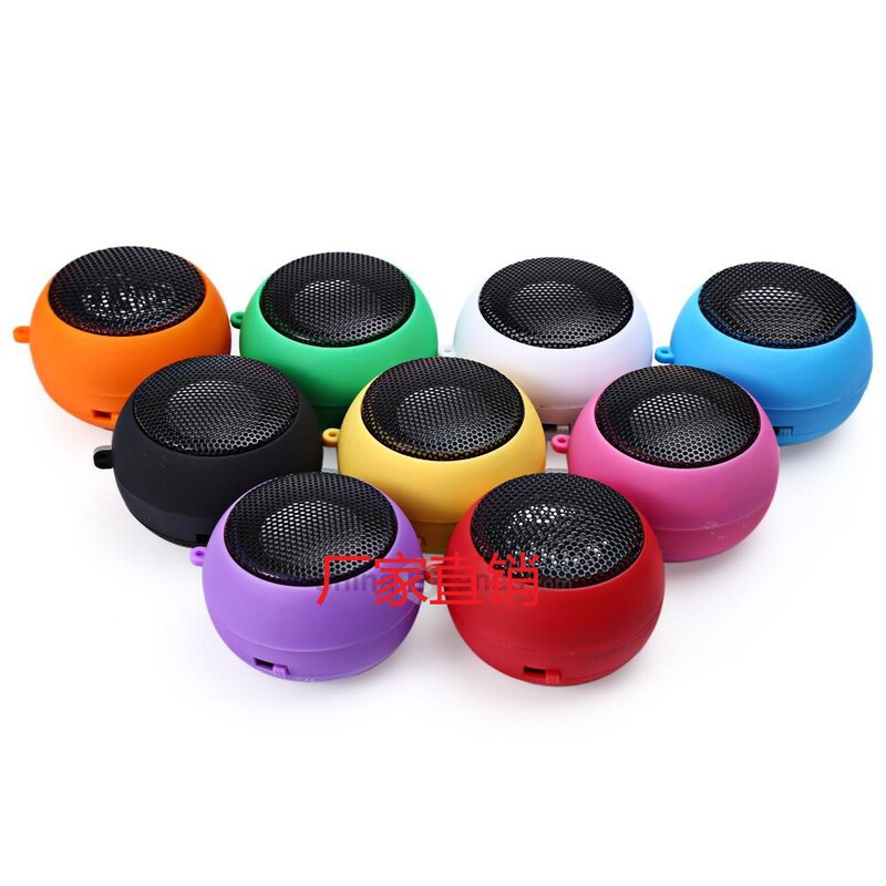 Cross-Border Mini Portable Mobile Phone Equipment Direct-Plug Amplifier Seven-Color Small Audio Home Car Subwoofer Small Burger