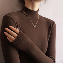 高品质中领螺纹打底衫女秋冬季德绒磨毛加厚保暖内搭修身显瘦上衣