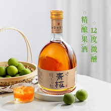 微醺少女女士低度甜酒梅子酒工厂批发网红果酒青梅酒500ml