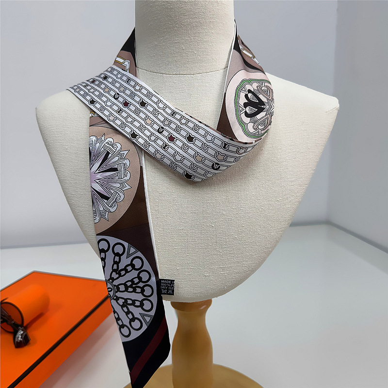 Bufanda de seda, tira larga, punta de lazo de alta calidad, cinturón de cinta para el cabello, cinturón de cinta, bufanda, corbata, bolsa de toalla de seda, cinturón de envoltura