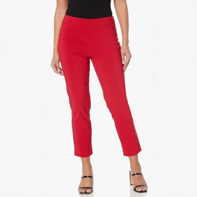 Cross-Border Women's Pants with Zipper Pockets, Stretch Golf Pants, High-Waisted Travel Sports Work Casual Pants