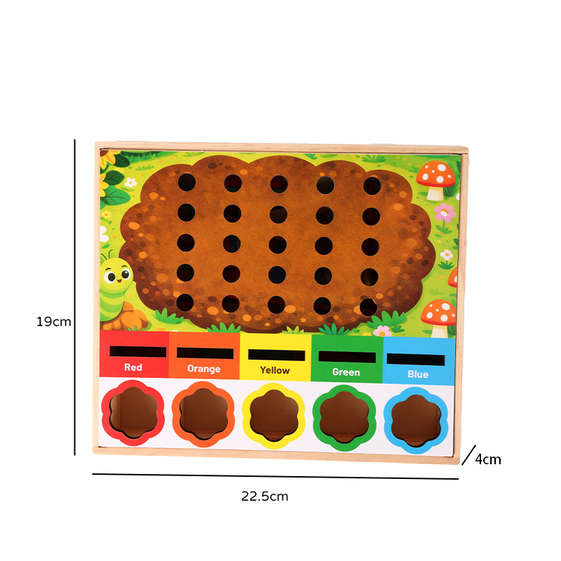 Máquina de recogida de bolas de madera para niños Entrenamiento interactivo entre padres e hijos para niños Juguete de coordinación ojo-mano