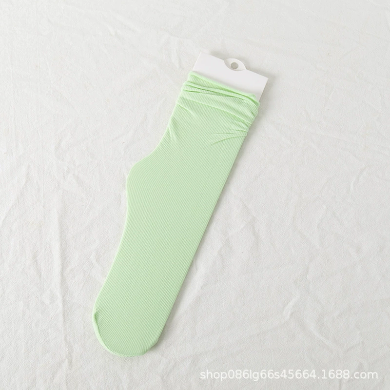 Velvet swan, Japanese summer thin knee socks, mid-length, Korean style